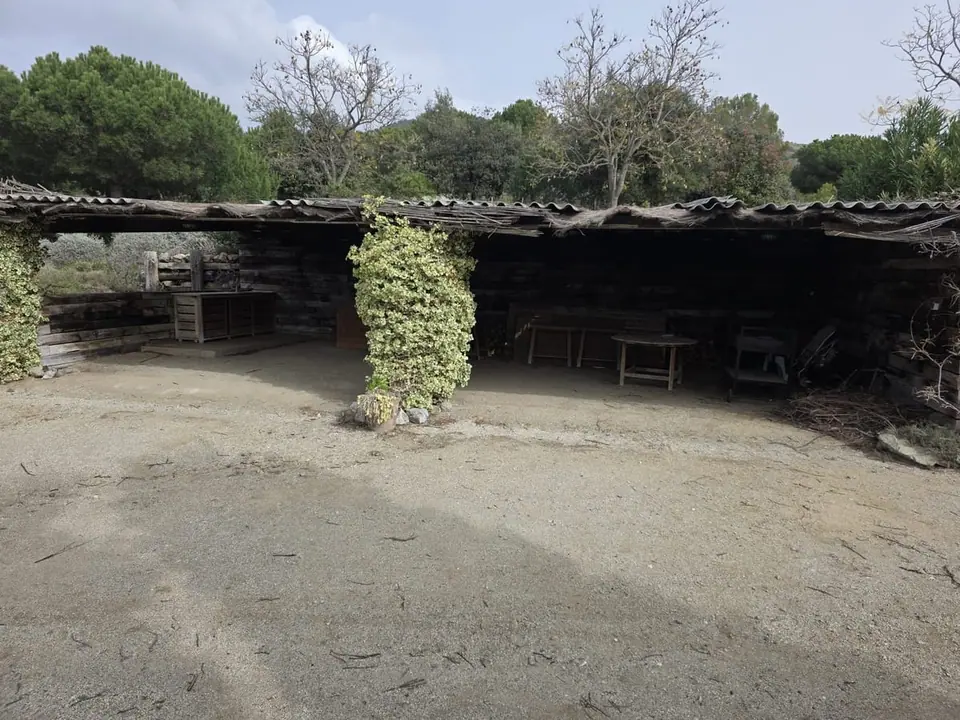 Antes: Renovación de la cubierta de un porche de jardín